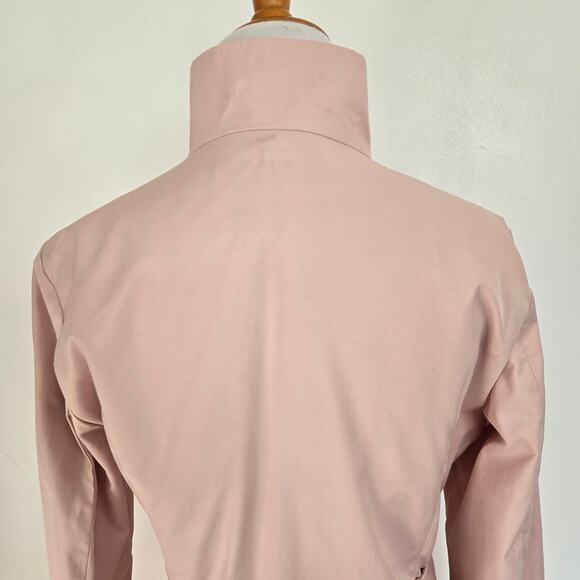 Betsey Johnson Women Soft Girl Pink Trench Coat Rose Buttons Flared Skirt Medium - Picture 8 of 15